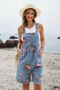 PRE-ORDER Floral Denim Shortalls