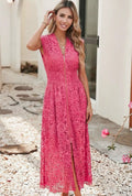 PRE-ORDER Lace Overlay Zip Up Dress