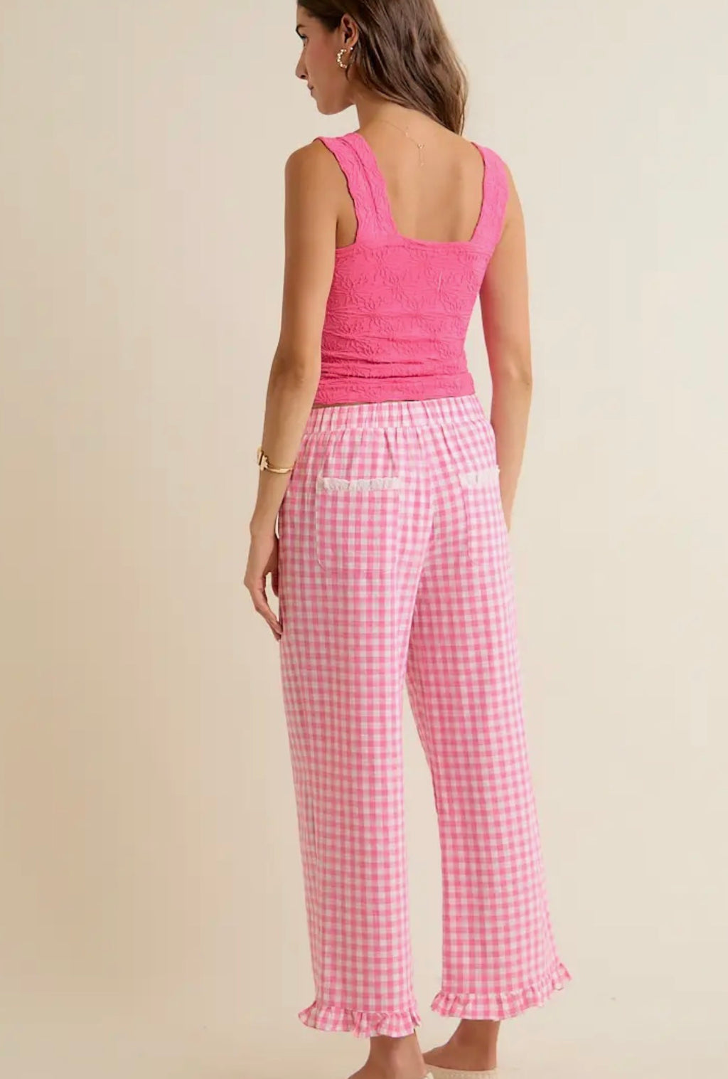 PRE-ORDER Pink Gingham Pant