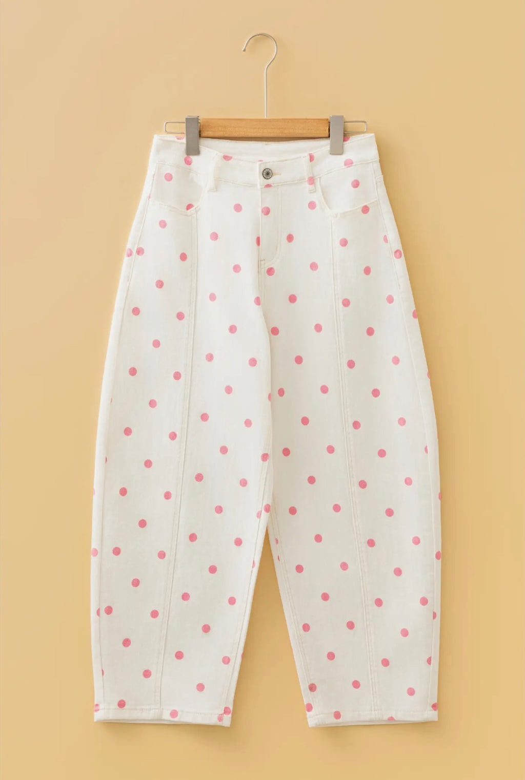 Polka Dot Barrel Jeans