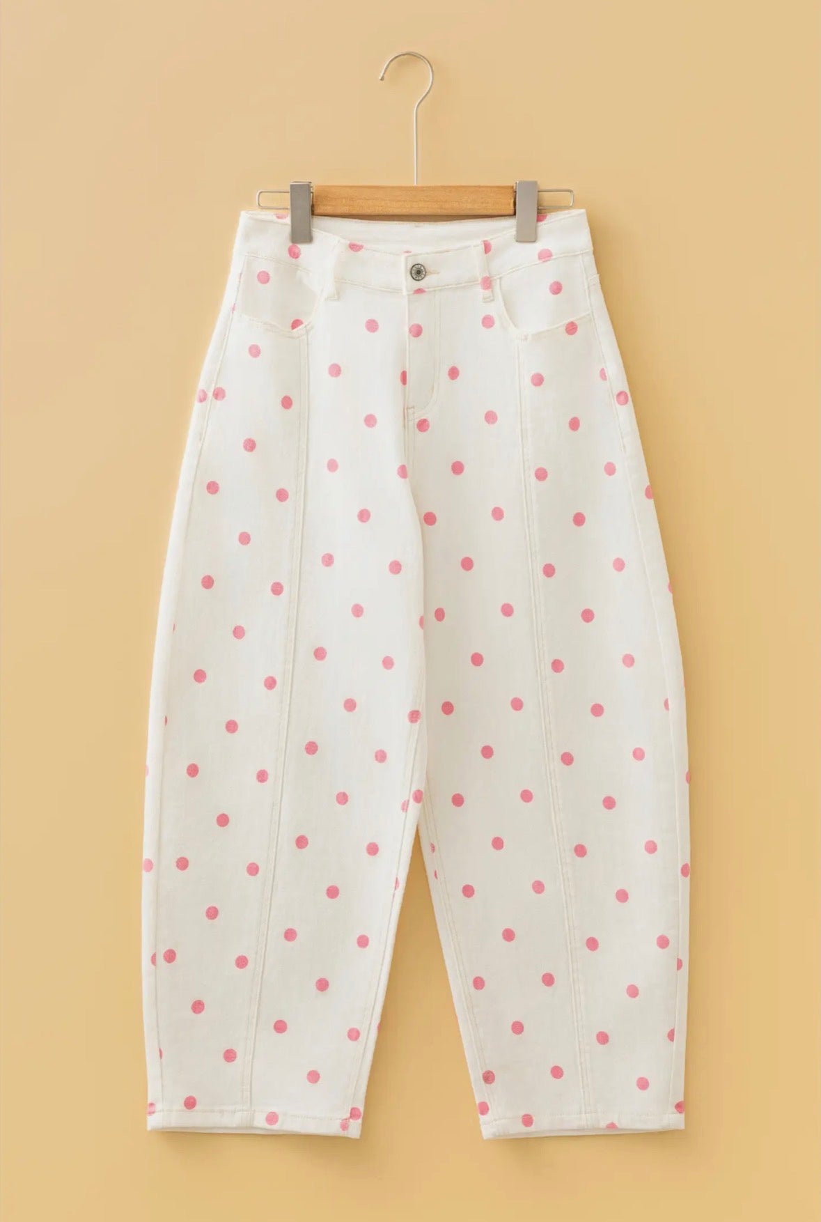 Polka Dot Barrel Jeans