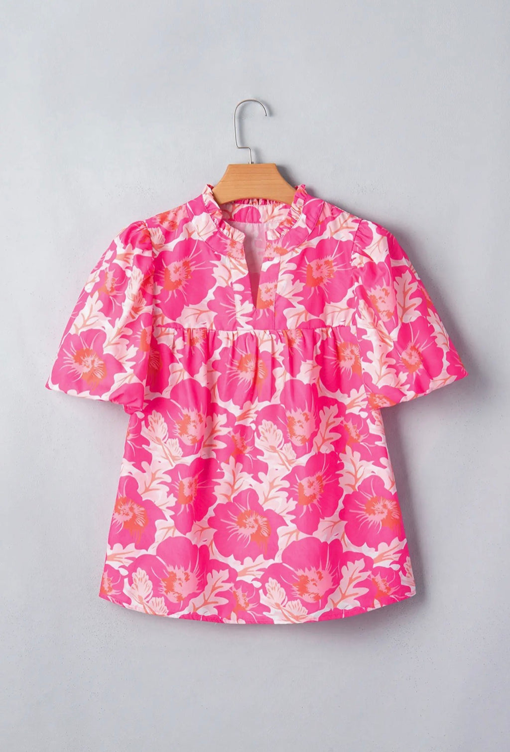PRE-ORDER Bubble Sleeve Floral Blouse