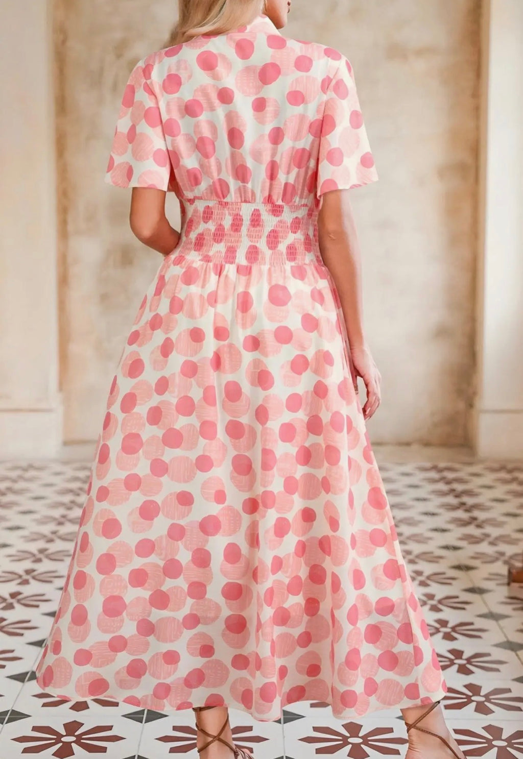PRE-ORDER Polka Dot Zip Up Dress
