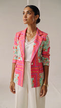 Floral Baroque Print Blazer