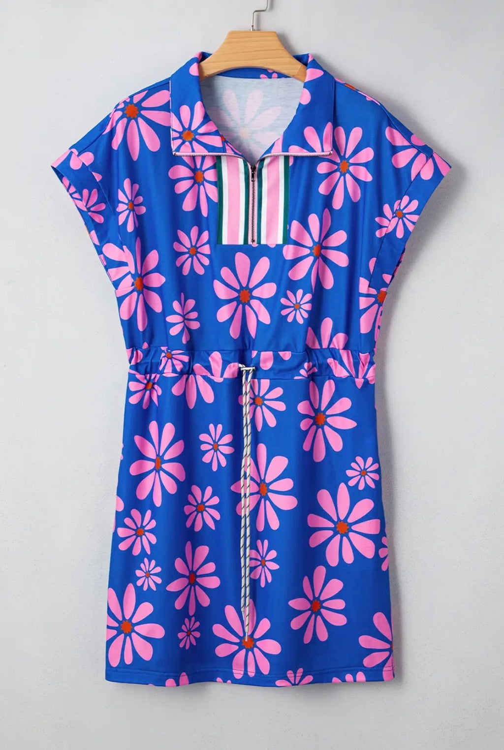 Blue Floral Mini Dress