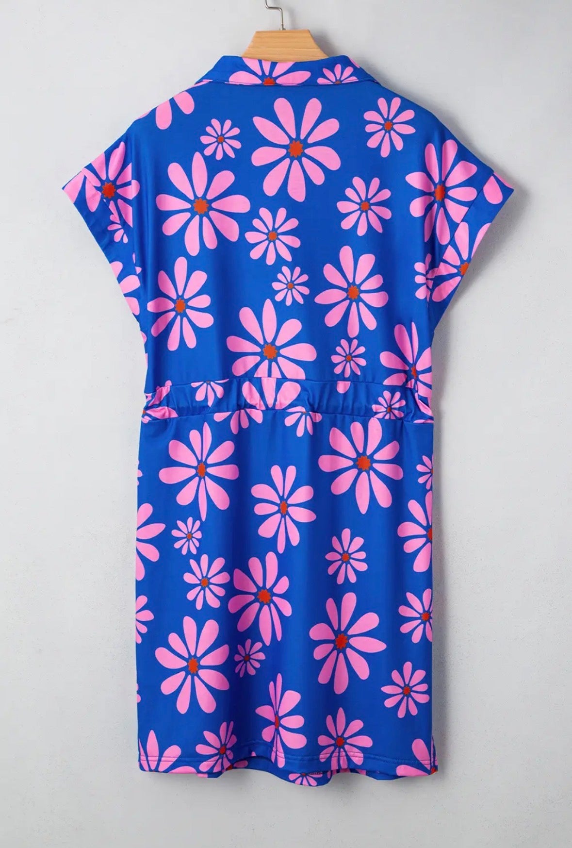 Blue Floral Mini Dress