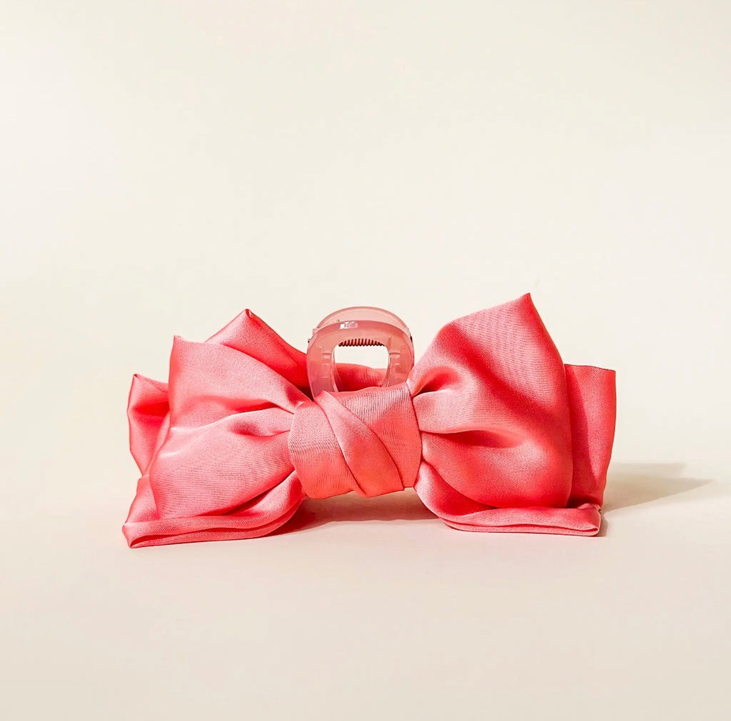 Satin Bow Claw Clip