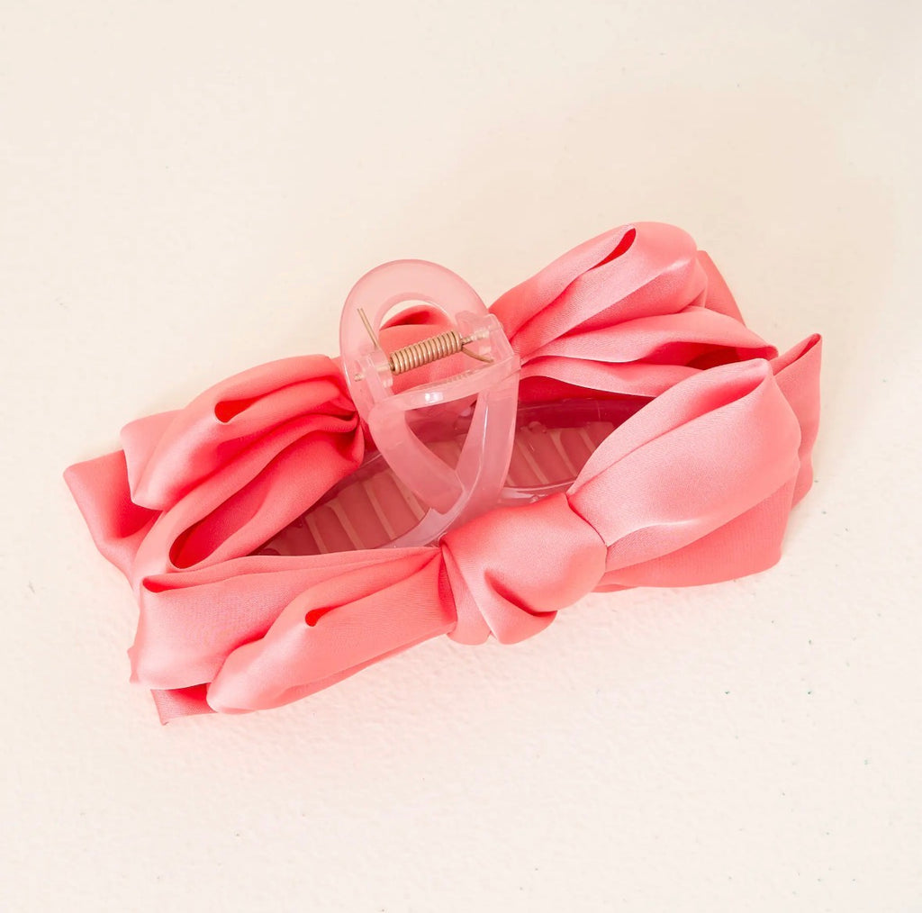 Satin Bow Claw Clip