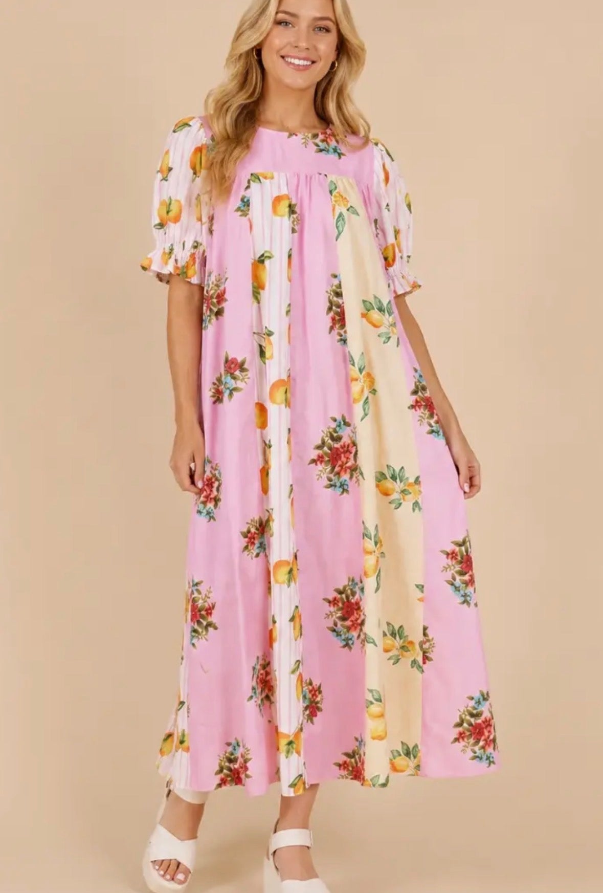 PRE-ORDER Patchwork Midi Dress