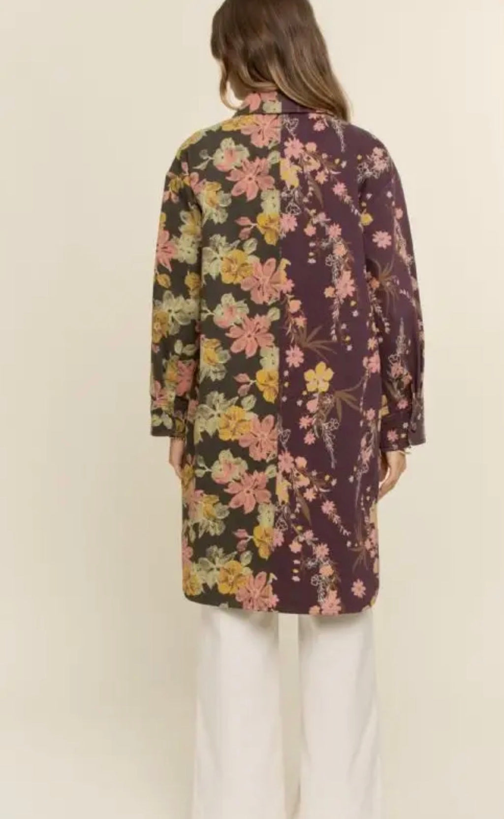 PRE-ORDER Mixed Floral Shirt Jacket