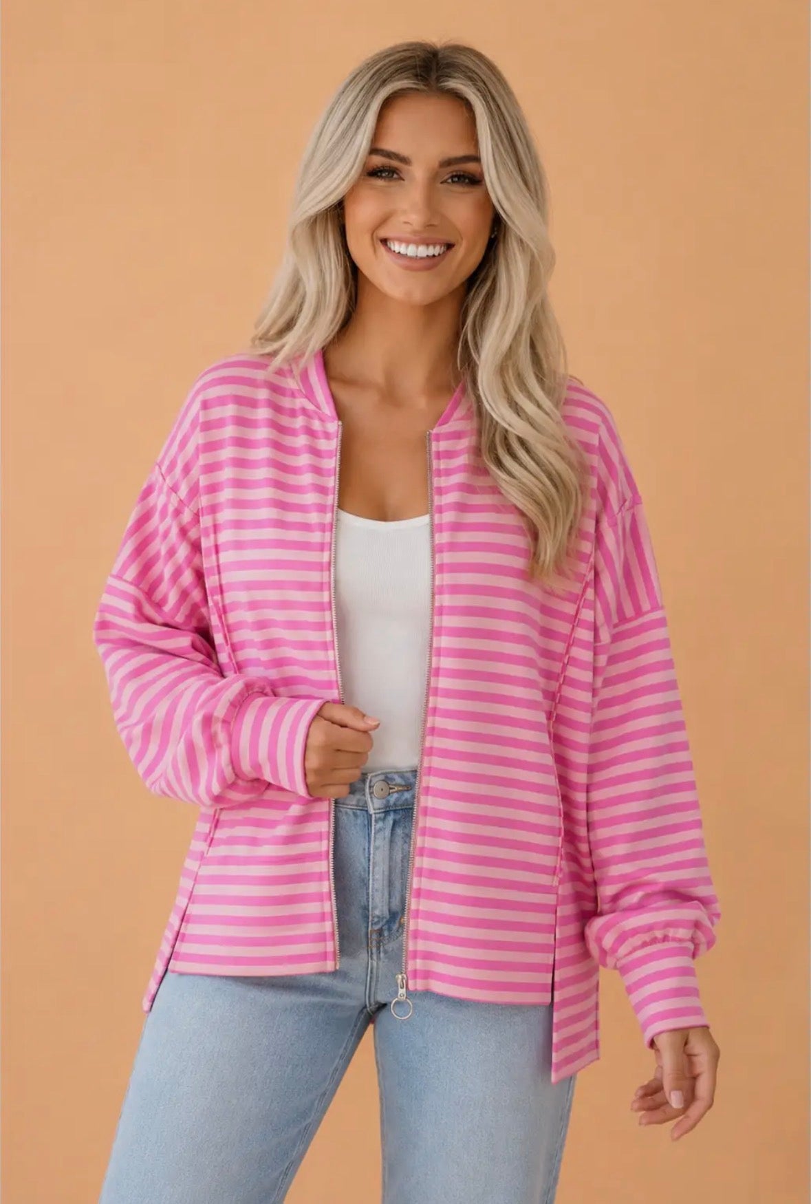 PRE-ORDER Stripe Zip-up Jacket