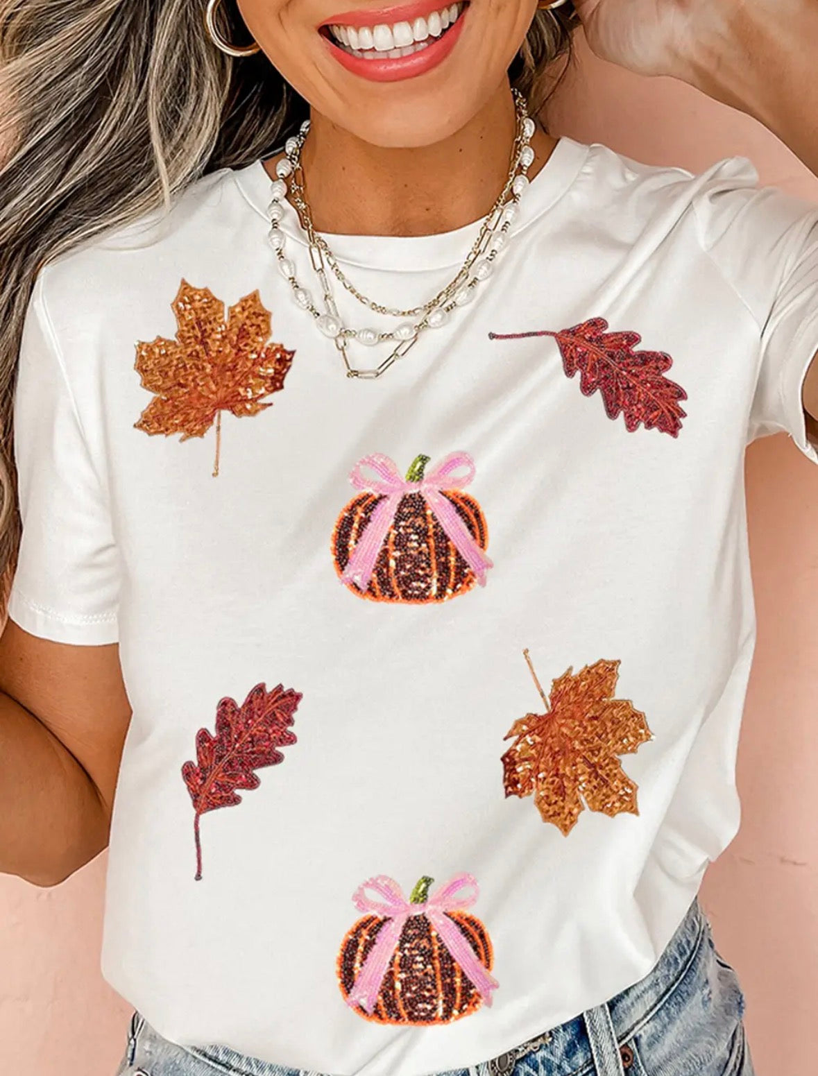 PRE-ORDER Sequin Fall Graphic Tee