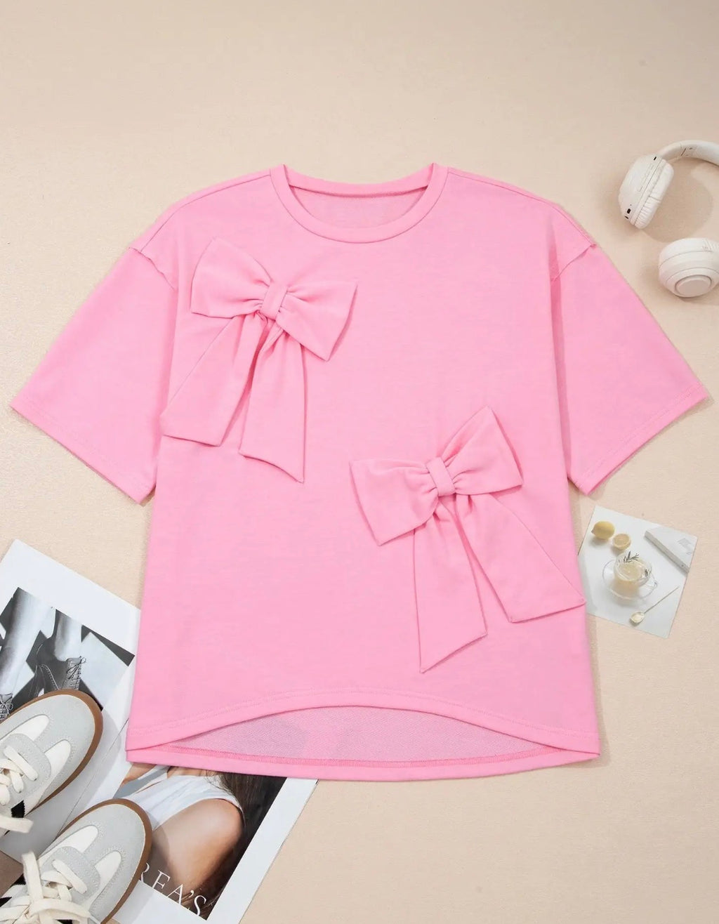 PRE-ORDER Bow Patch Raw Edge T-shirt