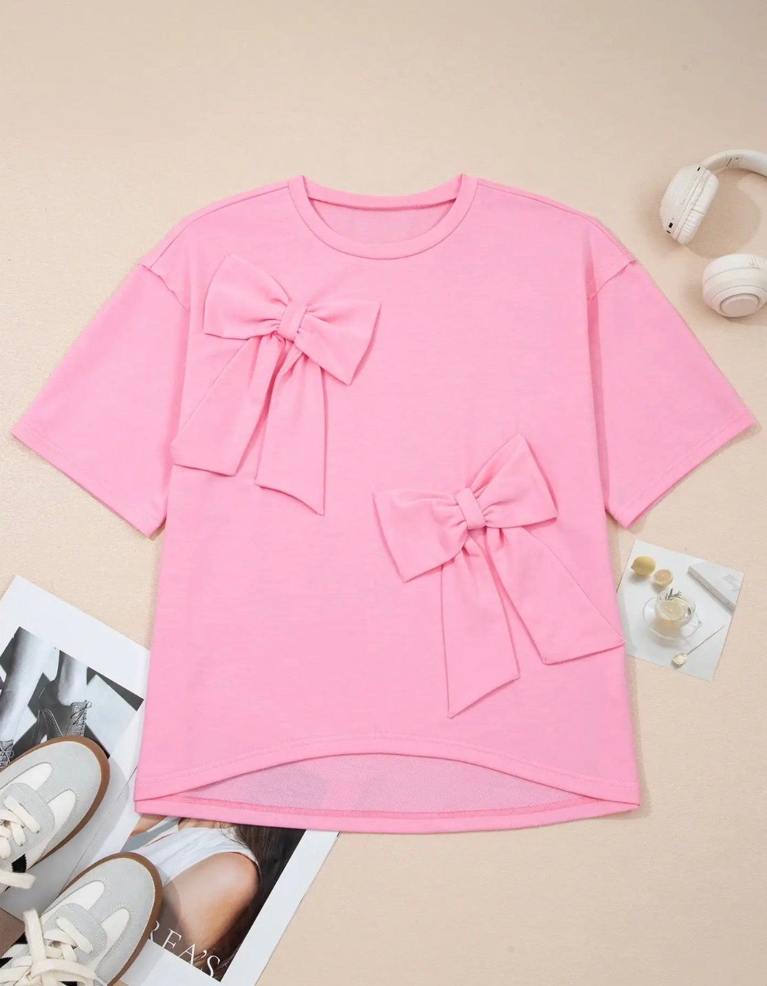 PRE-ORDER Bow Patch Raw Edge T-shirt