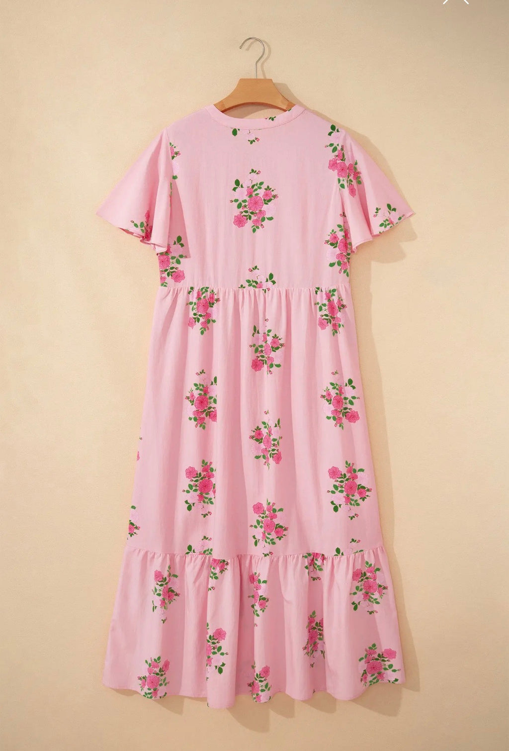 PRE-ORDER Floral Notched Neck Maxi Dress