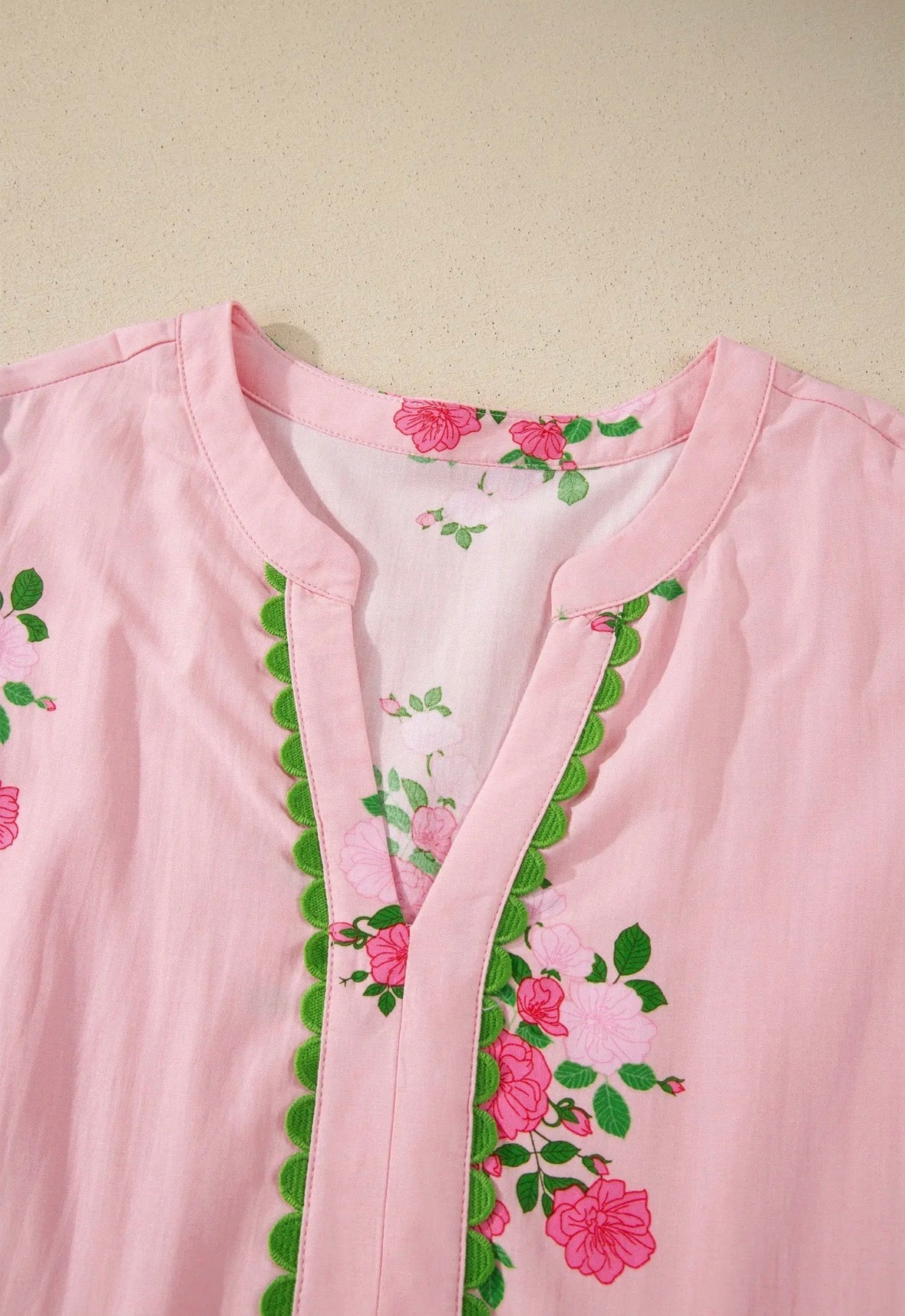 PRE-ORDER Floral Notched Neck Maxi Dress