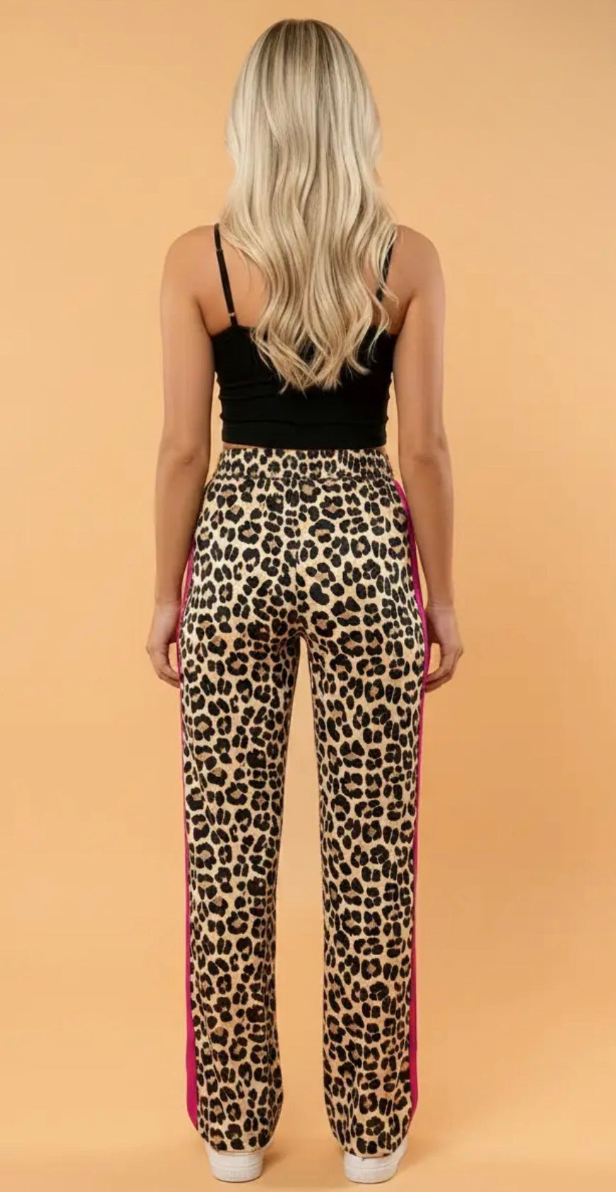 PRE-ORDER Leopard Tie Waist Track Pant