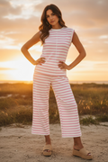 PRE-ORDER Casual Pink Stripe Set